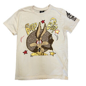 Looney Tunes Wile E. Coyote Adult Small "Beep Beep" T Shirt‎ Short Sleeve READ